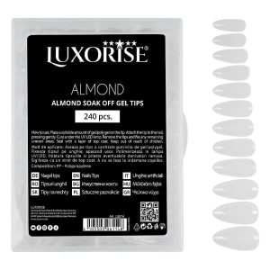 Tipsuri Unghii Dizolvabile Migdala Soak Off - Almond Full Nail