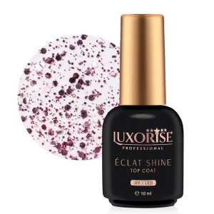 Top Coat LUXORISE - Eclat Shine Rosette 10ml, Accesorii Unghii