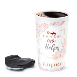 Cana ceramica moderna cu capac, Manichiura, Cupio – ofertă, preț și specificații
