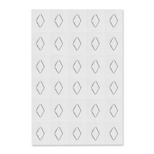 Decor de unghii transparent - Romb