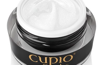 Gel pentru tehnica fara pilire – Make-Up Fiber Sparkle Ivory 15 ml | Cupio