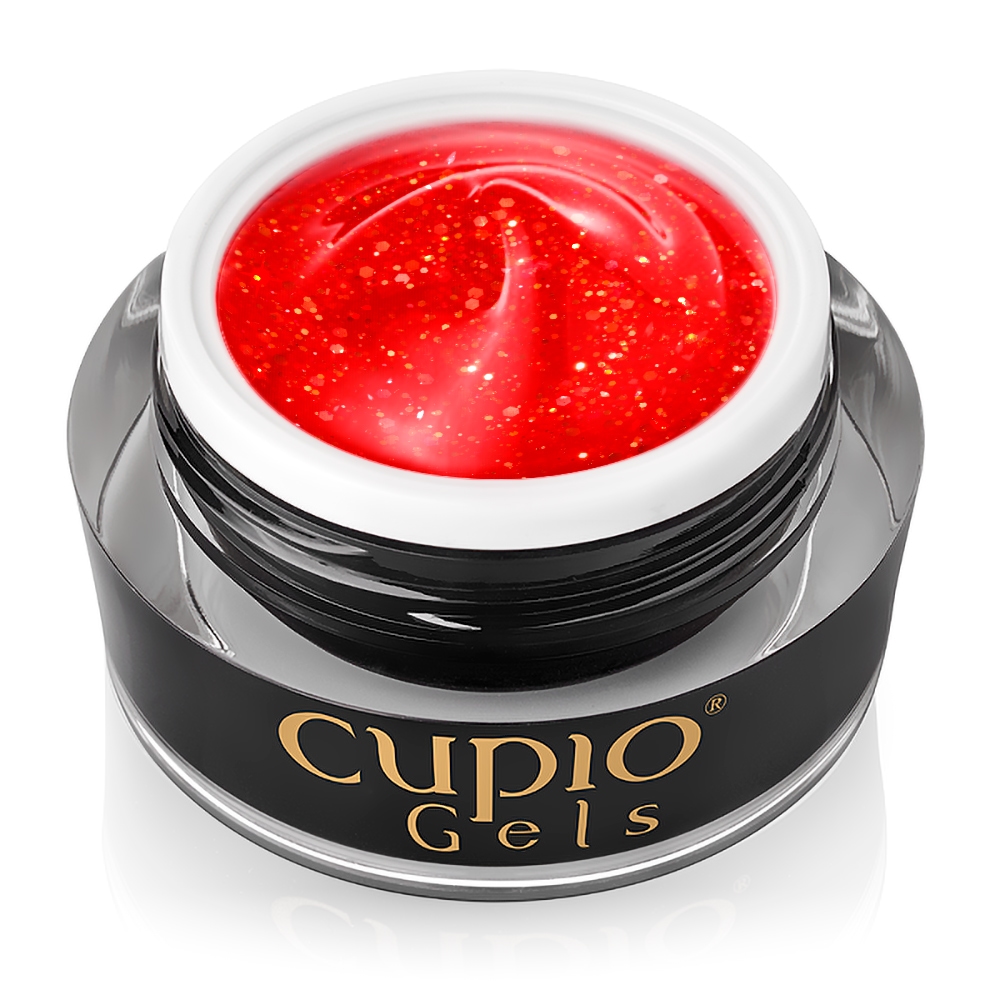 Glitter Neon Builder Gel - Summer Flame 15ml, Hot Right Now, Cupio – ofertă, preț și specificații