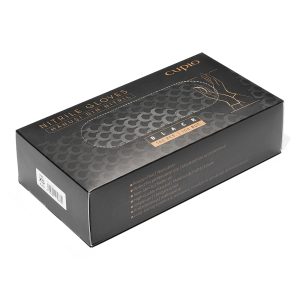 Manusi nitril nepudrate Cupio Black - set 100 - XS