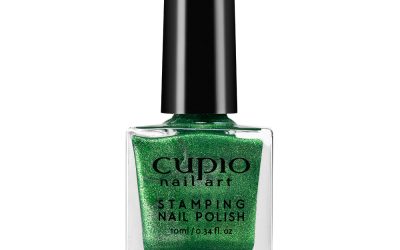 Oja pentru stampila Cupio Glitter Green 10ml – Manichiura Perfectă