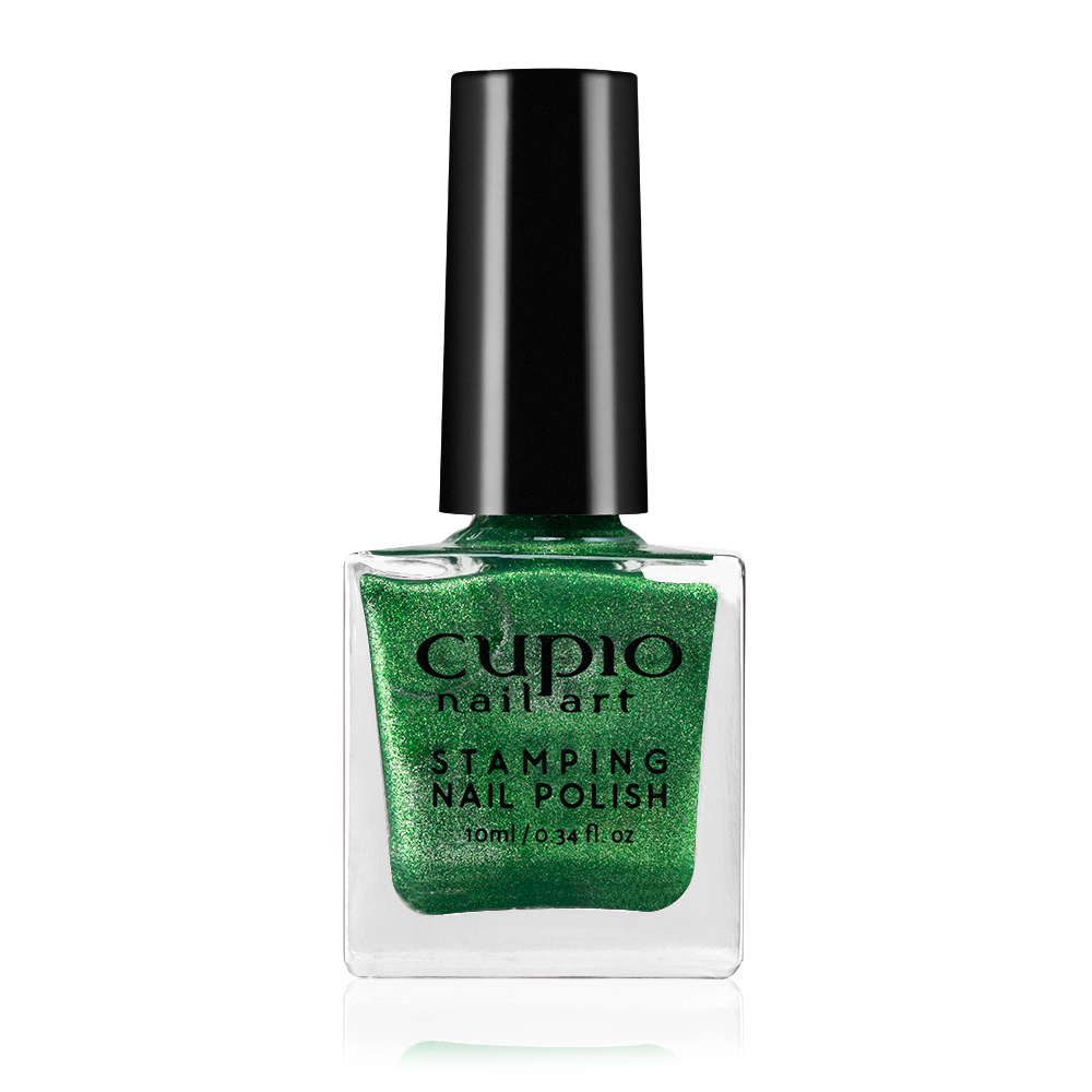 Oja pentru stampila Cupio Glitter Green 10ml Oja pentru stampila Cupio Glitter Green 10ml, Manichiura, Cupio – ofertă, preț și specificații