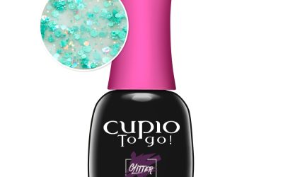 Oja semipermanenta Cupio To Go! Glitter Splash – Aqua Glam 15 ml