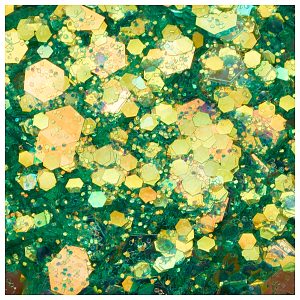 Paiete holo hexa green, Nail Art - Ornamente, Cupio