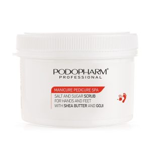 Scrub sare-zahar maini/picioare cu unt de shea si goji - PODOPHARM 600g