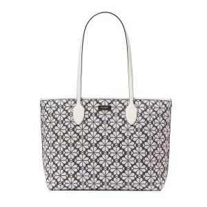 Bleecker jacquard tote bag large charcoal grey multi
