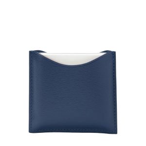 Fine leather refillable compact case