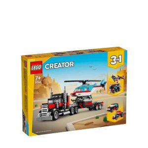 Flatbed truck with helicopter 31146