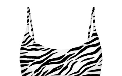 Judy Swim Top Zebra 01 White XS – Saint Barth