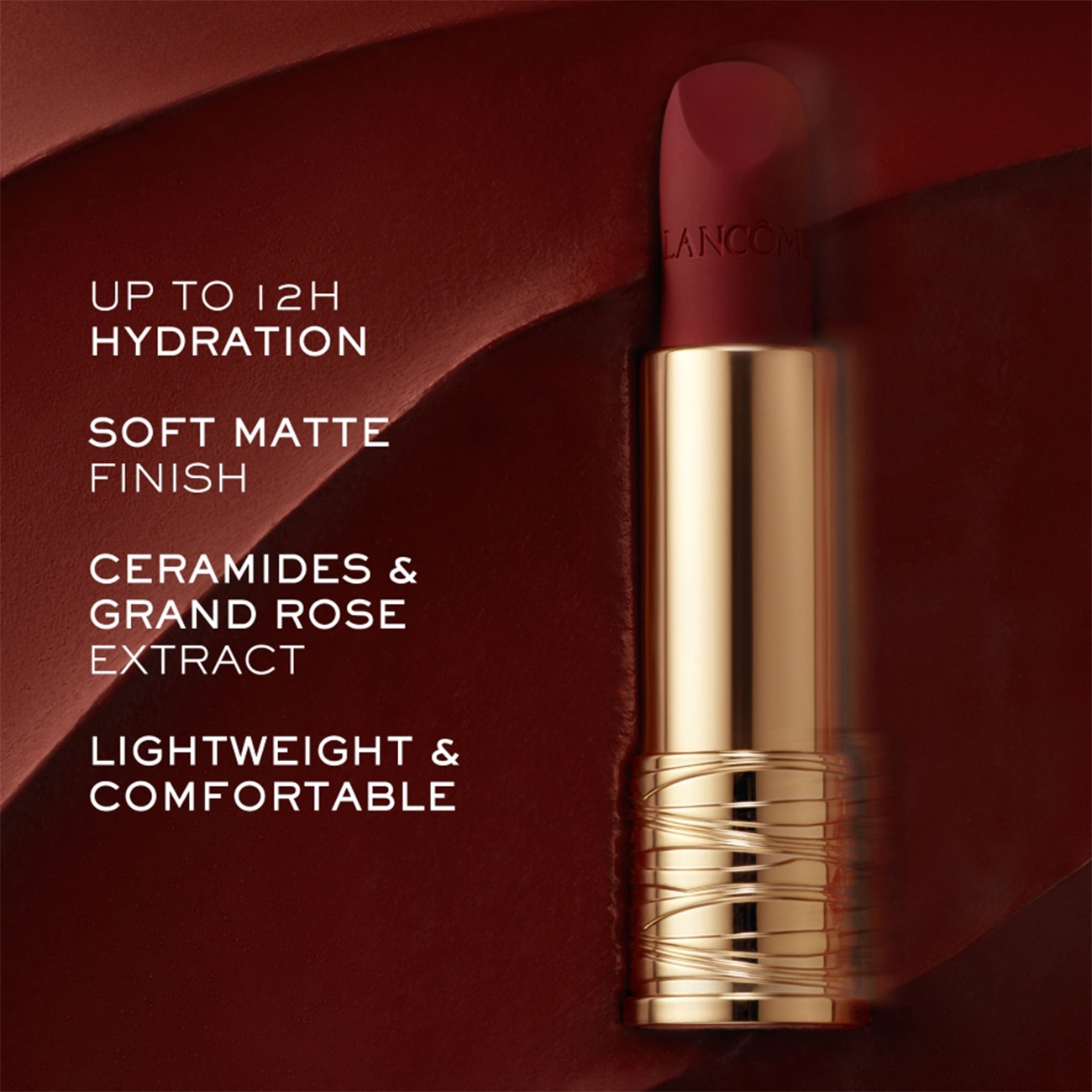 L'absolu rouge intimatte lipstick 464 3 gr, Lancôme, Machiaj - imagine 5