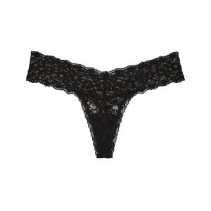 Lace thong panties - black M