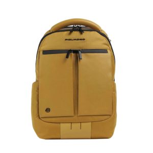 Laptop backpack 14 in recycled fabric yellow