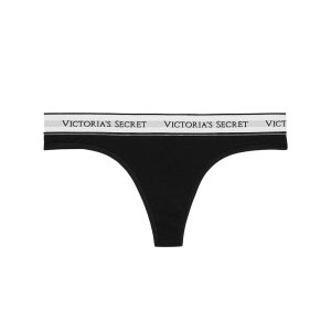 Logo cotton thong panty l L