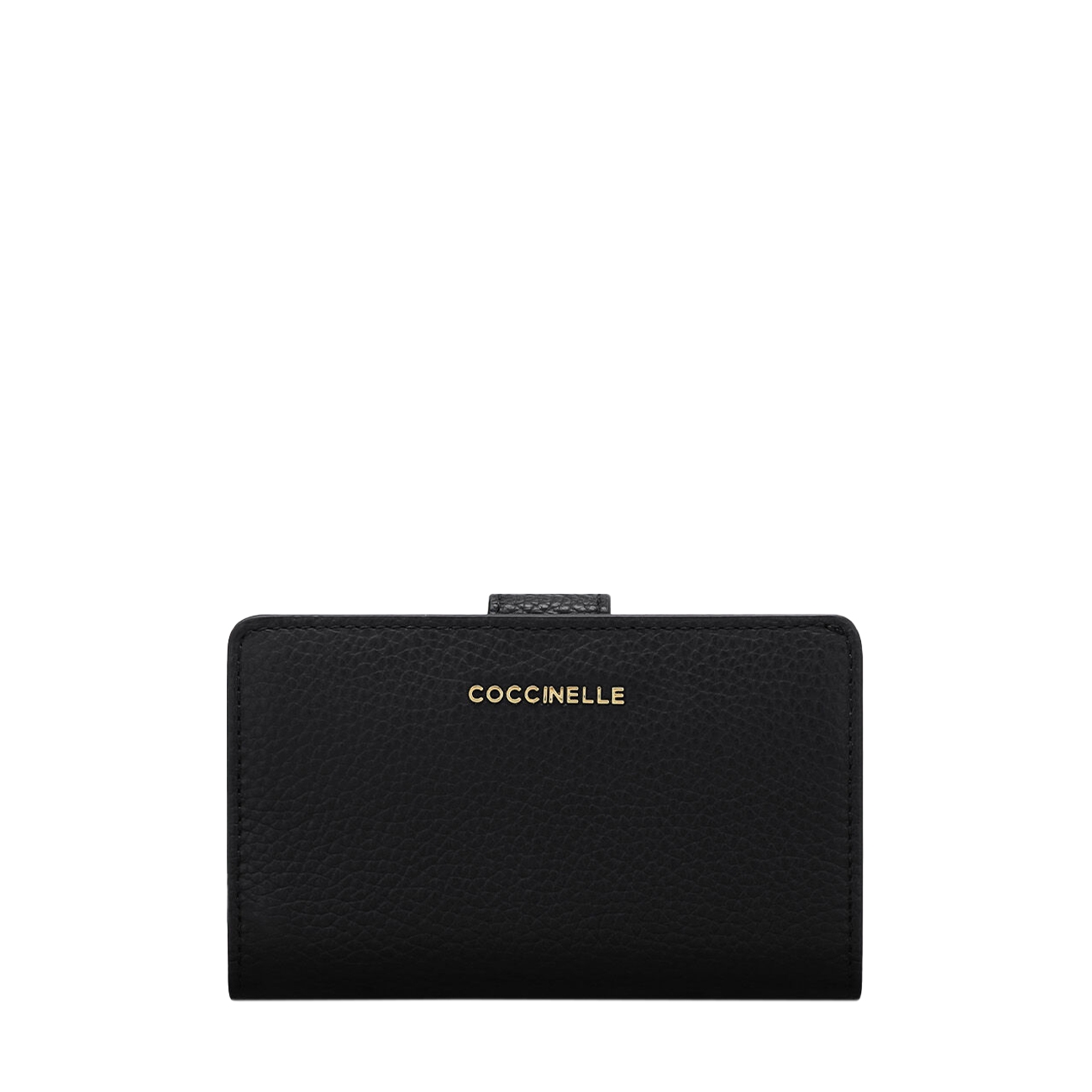 Metallic soft m compact wallet noir