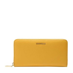 Metallic soft zip around wallet soleado