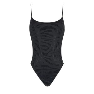 One piece swimming suit cecille stras zebra negru S