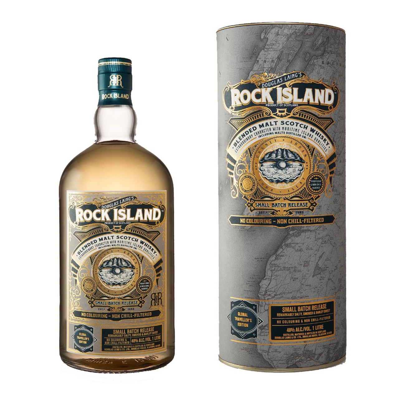 Rock island global traveller's edition 1000 ml, Douglas Laing, Bauturi – ofertă, preț și specificații