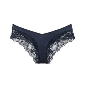 Rose lace-trim high-leg cheeky panty l L