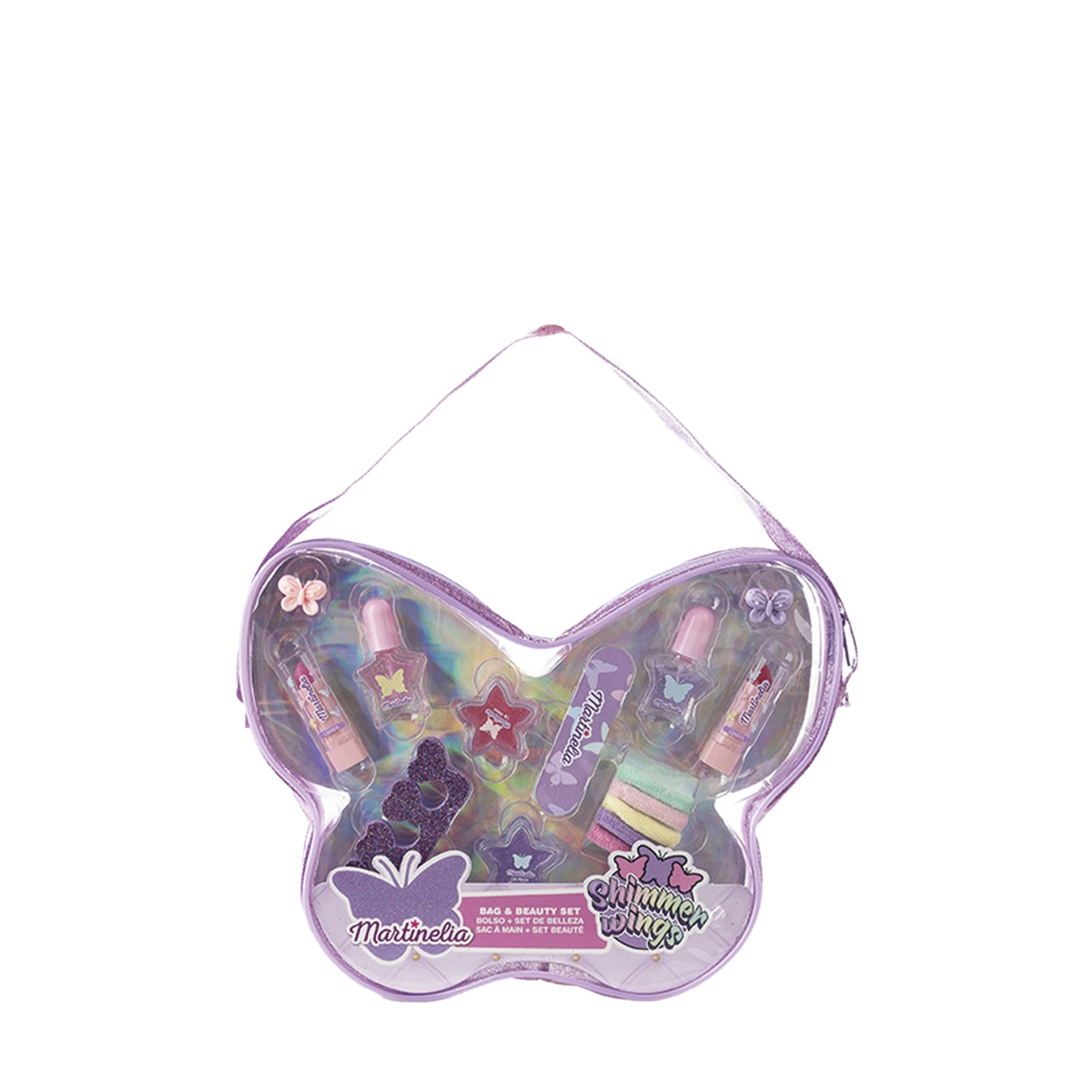 Shimmer wings bag & beauty set