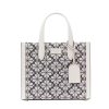 Spade flower jacquard manhattan small tote charcoal grey multi